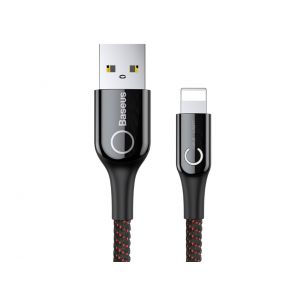 Baseus inteligentny kabel USB lightning iPad iPhone 5 6-s 7 8 X - czarny